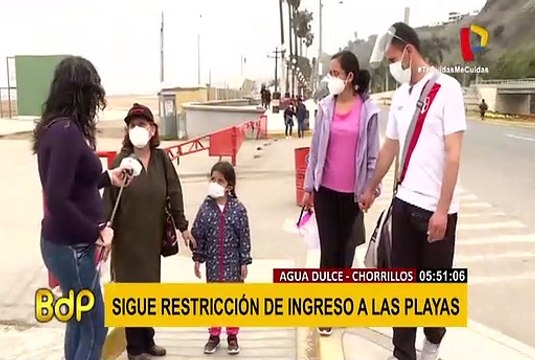 Chorrillos: continúa restringido el ingreso a las playas de la Costa Verde