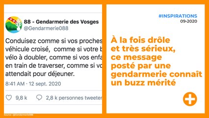 À la fois drôle et très sérieux, ce message posté par une gendarmerie connaît un buzz mérité