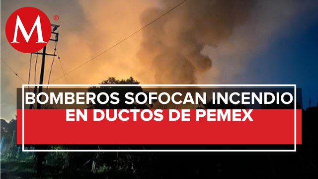 Sofocan incendio en ducto de Pemex en Minatitlán, Veracruz