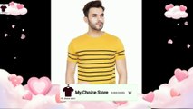 Half Striped Tshirt For Men !!!! Striped tshirt !! Striped tshirt image!!