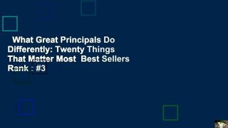 What Great Principals Do Differently: Twenty Things That Matter Most  Best Sellers Rank : #3