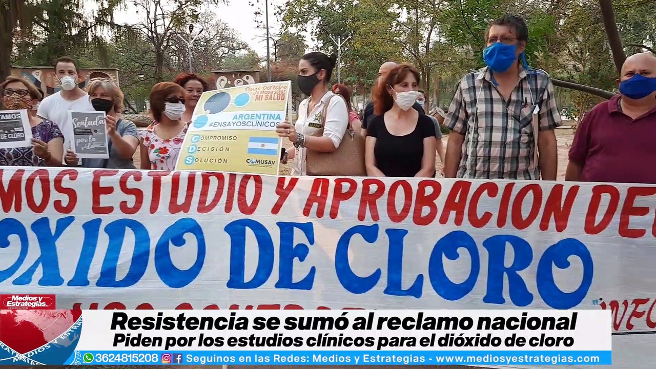 MYE SENTADA POR LA VIDA - Resistencia se sumó al reclamo nacional. Piden por los estudios clínicos para el dióxido de cloro