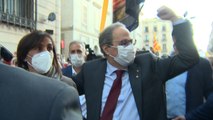 Quim Torra sale del Palau tras su parlamento sobre su inhabilitación como President