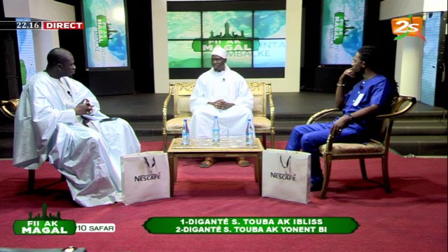 SERIGNE AHMADOU MBACKE ET THIEDO MOURIDE SADIKH DANS FII AK MAGAL AVEC PS
