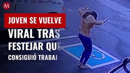 Captan a joven realizar eufórico baile tras conseguir trabajo; su reacción se vuelve viral