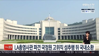 LA총영사관 파견 국정원 고위직원, 성추행 뒤 국내소환