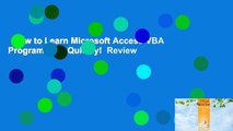 How to Learn Microsoft Access VBA Programming Quickly!  Review
