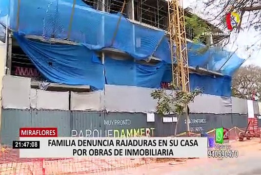 Miraflores: familia denuncia daños estructurales en su vivienda por obra de inmobiliaria