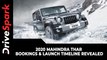 2020 Mahindra Thar Bookings & Launch Timeline Revealed | Specs, Features & Other Details
