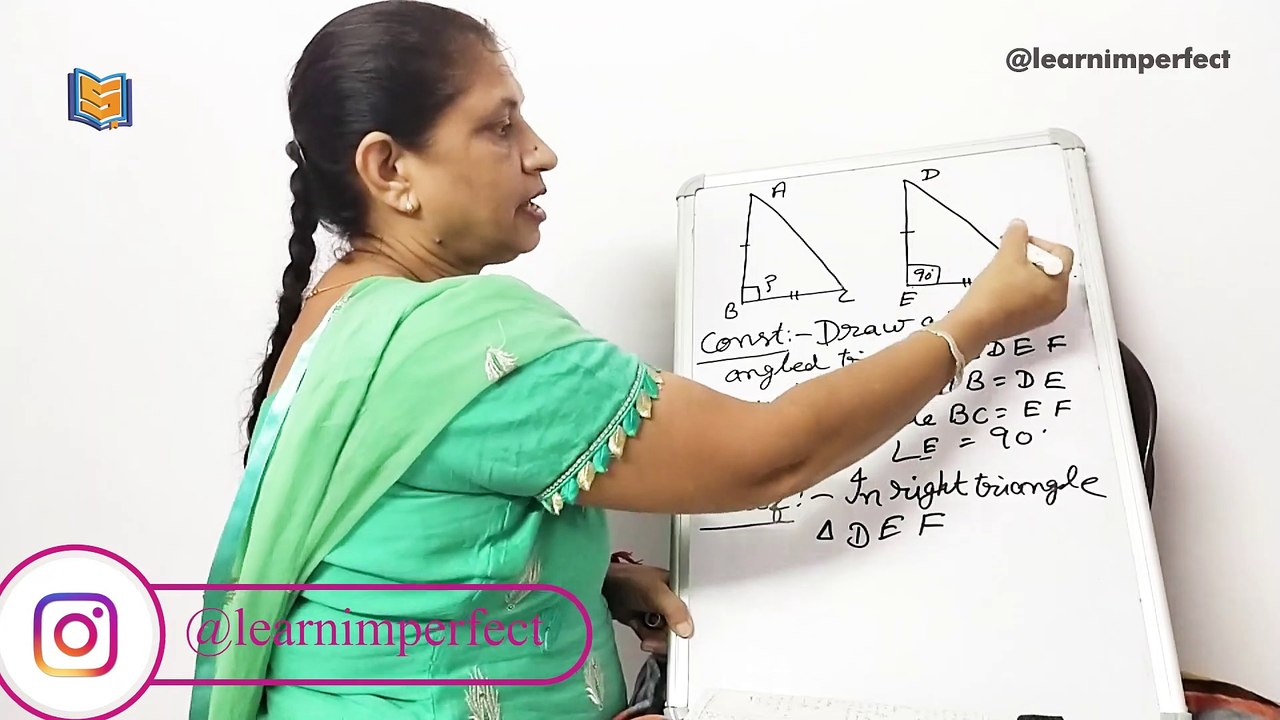 Converse of Pythagoras Theorem | Converse Pythagorean Theorem | Theorem 6.9 | Class 10th Math | free