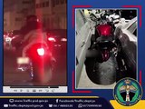ضبط الدراجة النارية وسائقها الذي ظهر يقودها بطيش وتهور في مقطع فيديو جرى تداوله بالأمس.