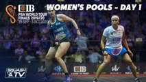 Squash: CIB PSA World Tour Finals 2019/20 - Women's Pools Day 1 Roundup