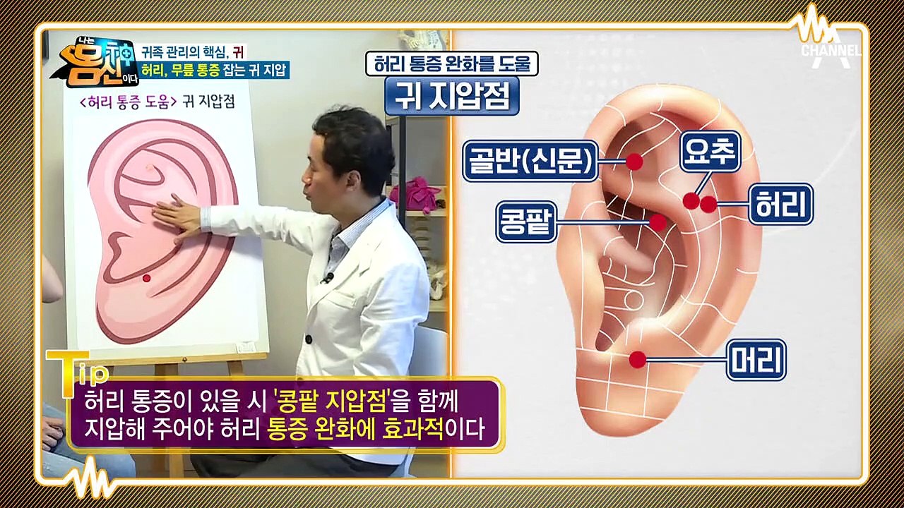 귀족 관리의 핵심 '귀' 허리, 무릎 통증 잡는 몸신의 귀 지압법