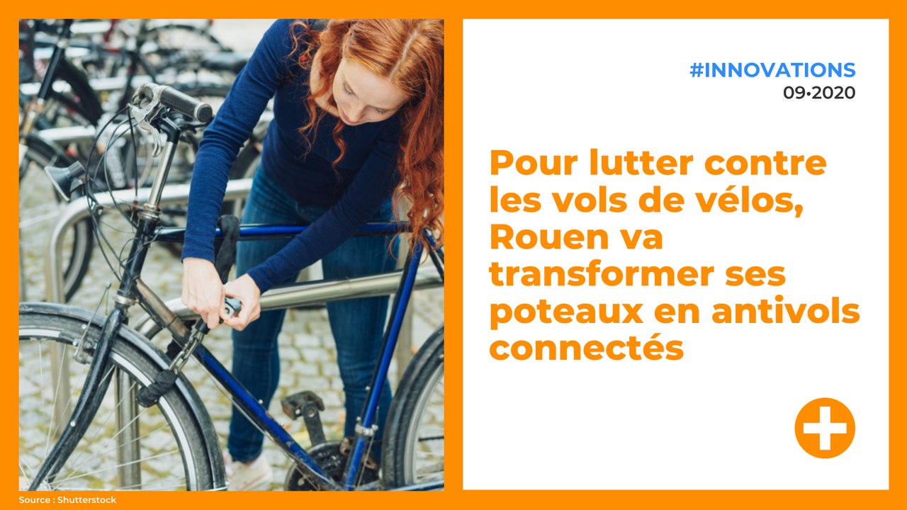 Pour lutter contre les vols de vélos, Rouen va transformer ses poteaux en antivols connectés