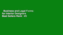 Business and Legal Forms for Interior Designers  Best Sellers Rank : #5
