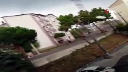 Trafodaki patlama amatör kamerada