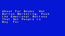 About For Books  Hot Button Marketing: Push the Emotional Buttons That Get People to Buy  For
