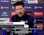Simeone delighted with Suarez effect at Atleti