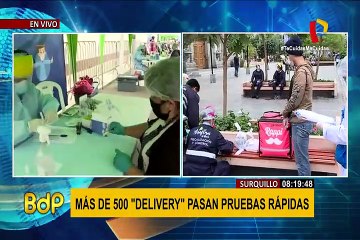 Surquillo: más de 500 repartidores de delivery se sometieron a pruebas rápidas