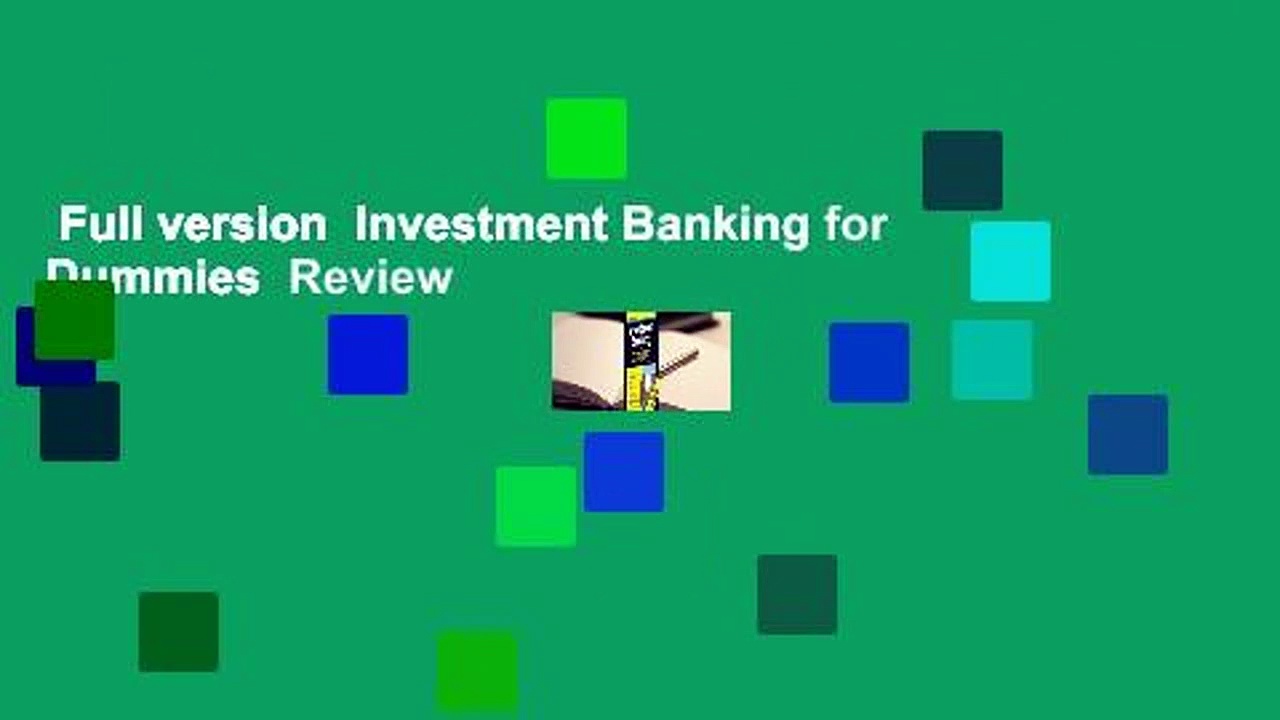 Full version  Investment Banking for Dummies  Review