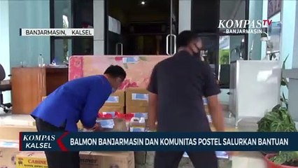 Peringati Hari Bhakti Postel Ke-75 Tahun, Balmon Banjarmasin Bagi Bahan Pokok dan Paket Internet