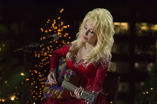 Dolly Parton Shares Behind-the-Scenes Photo of Recording A Holly Dolly Christmas