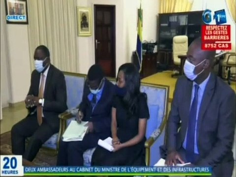 RTG / Echange entre les ambassadeurs du Liban et de l’Egypte avec le Ministre de l’équipement et des infrastructures