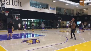 LeBron James and Anthony Davis 3 Point Lakers Drills!