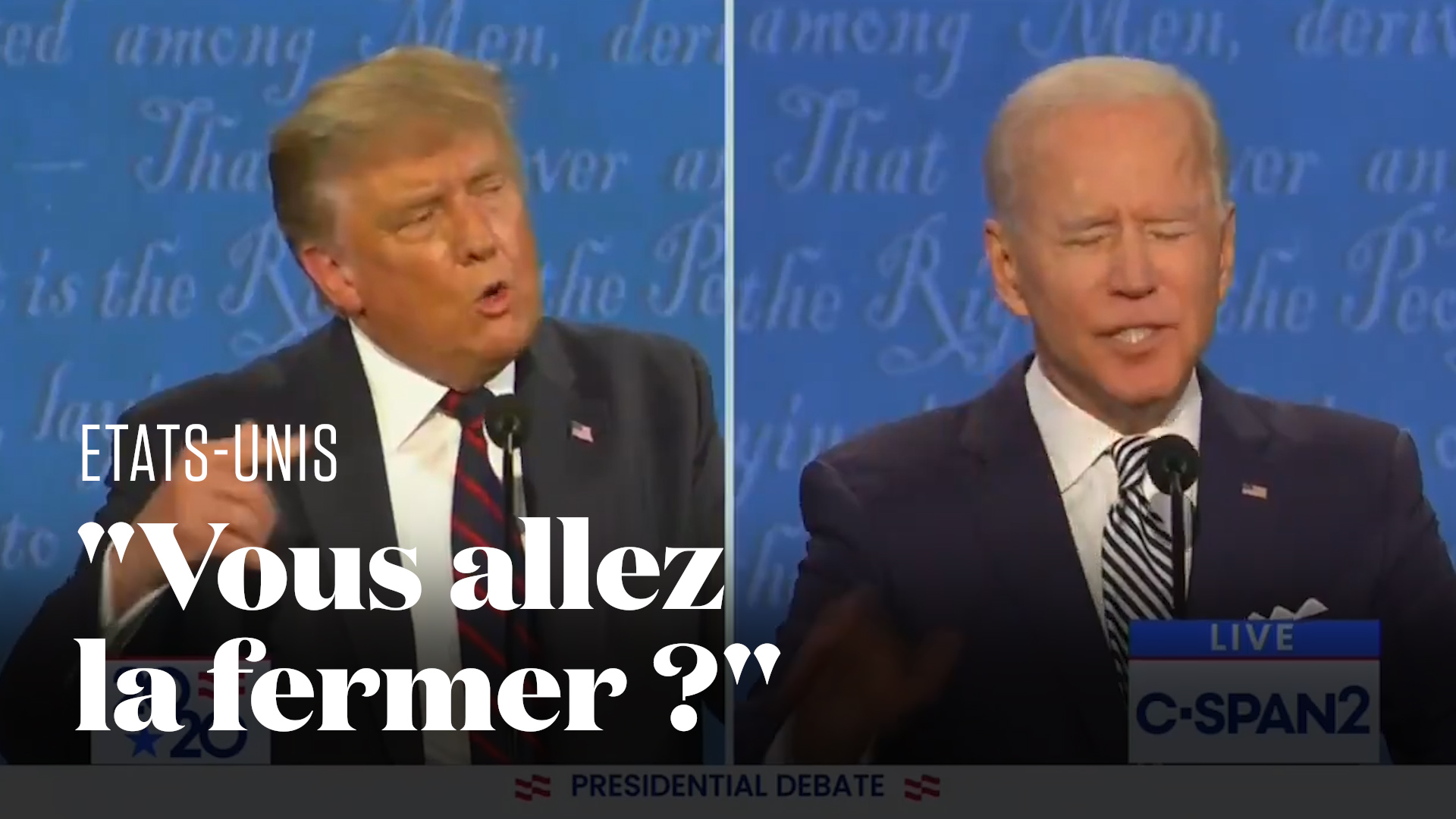 Joe Biden demande à Donald Trump de "la fermer" pendant leur premier débat