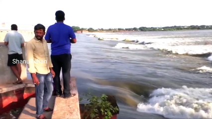 Beautiful view of the Nellore Penna water flow