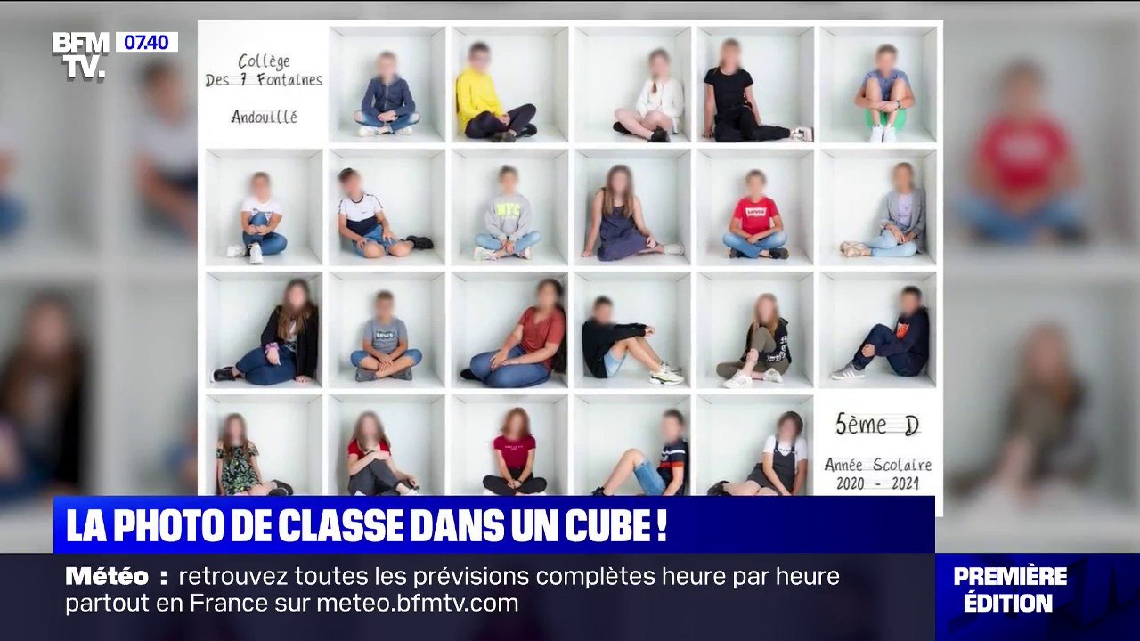 La photo de classe dans un cube, cette drôle d'alternative pour respecter les gestes barrières