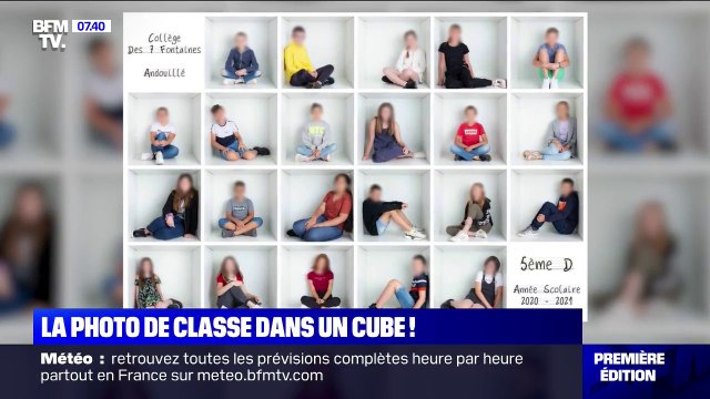 La photo de classe dans un cube, cette drôle d'alternative pour respecter les gestes barrières