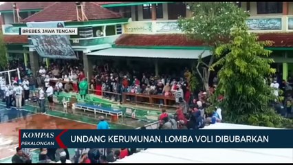 Undang Kerumunan, Lomba Voli Dibubarkan Petugas Gabungan