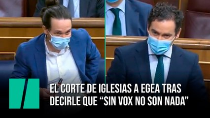 El corte de Iglesias a Egea tras decirle que "sin Vox no son nada"