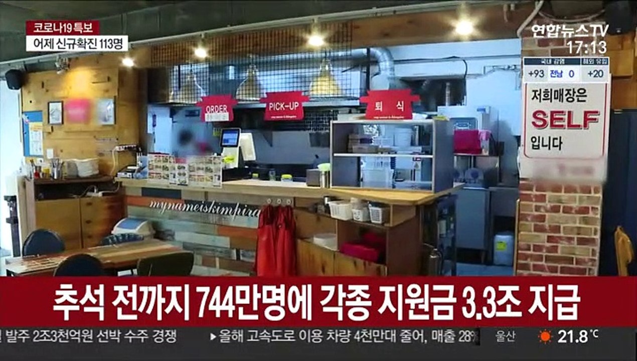 추석 전까지 744만명에 각종 지원금 3.3조 지급