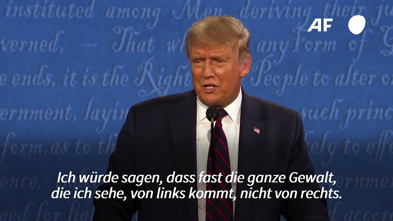 Trump weigert sich, rassistische Gruppen zu verurteilen