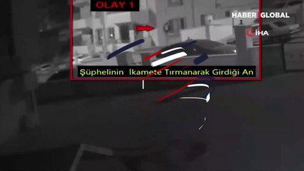 Hırsızlık için binaya böyle tırmandı