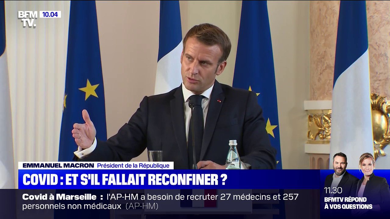 Emmanuel Macron sur les mesure sanitaires: "Chaque mesure prise a un temps de vie de 15 jours car c'est le temps qui permets de voir son efficacité"