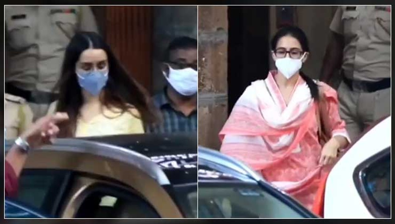 Sara Ali Khan & Shraddha Kapoor Leave NCB Office Post Interrogation _ SpotboyE