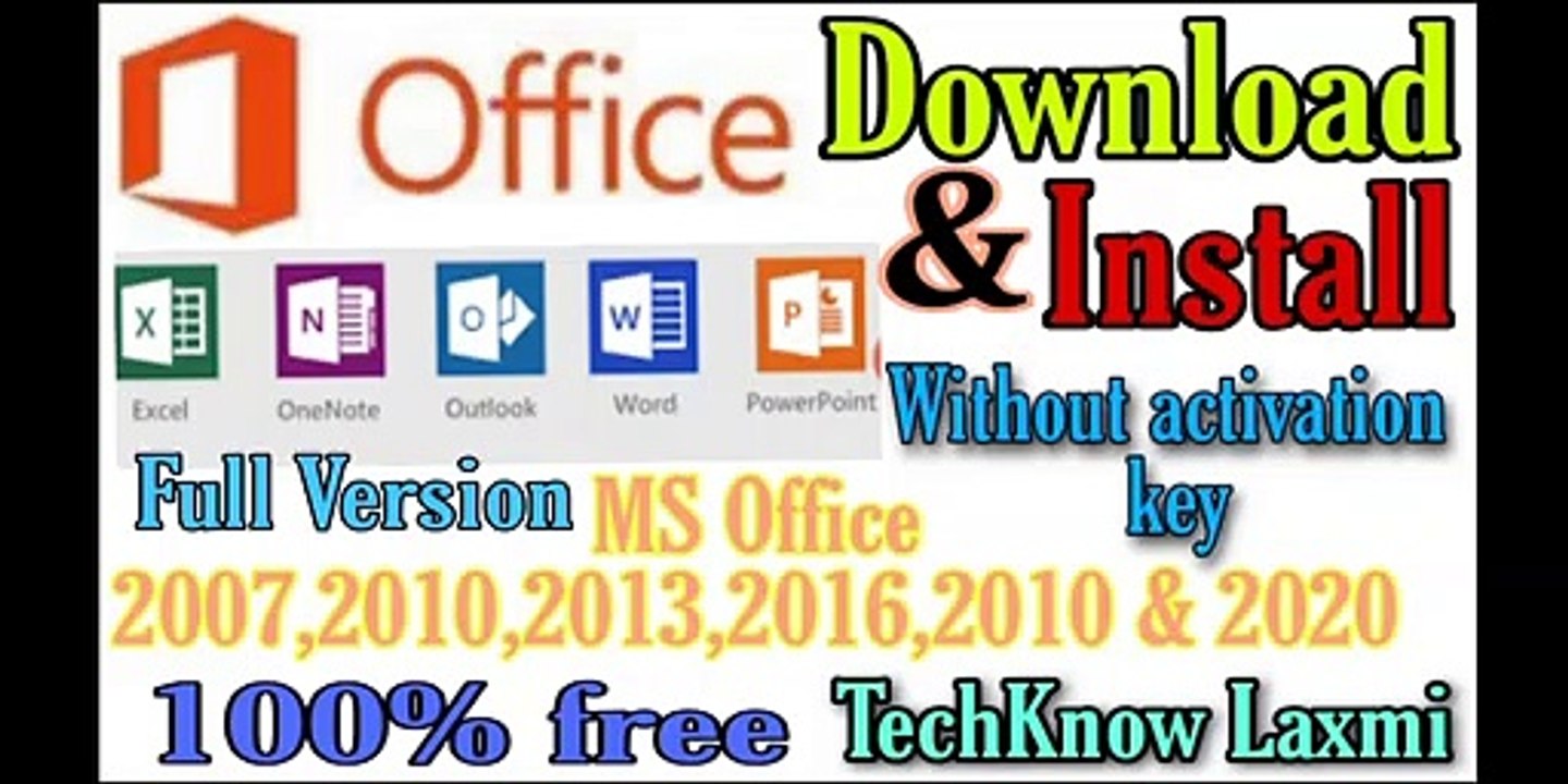 How to download & Install MS office | MS Office 2010,7,13,16,19,20 For 100% Free download & Install