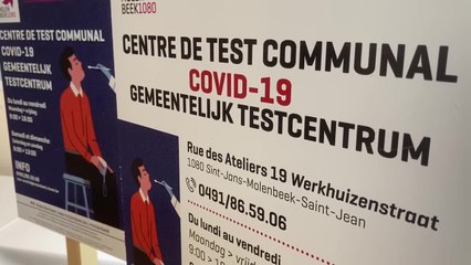 Molenbeek, visite du nouveau centre de test communal covid19 (vidéo Germani)