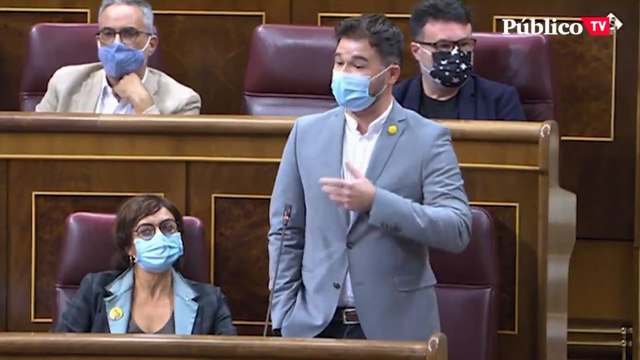 Gabriel Rufián: Vox tiene 53 diputados, uno de ellos en la Zarzuela