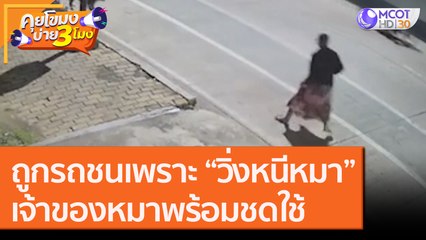 ถูกรถชนเพราะ "วิ่งหนีหมา" เจ้าของหมาพร้อมชดใช้ [30 ก.ย.63] คุยโขมงบ่าย 3 โมง | 9 MCOT HD