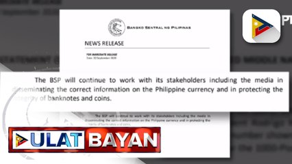 Larawan ng 1,000 peso bill na may maling spelling ng pangalan ni Pangulong #Duterte, peke ayon sa BSP