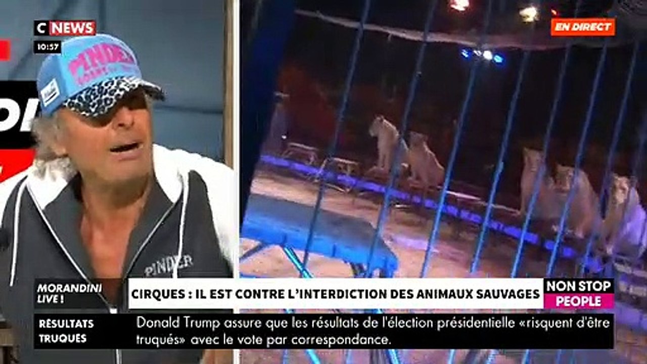 Accrochage virulent entre Jean-Marc Morandini et Frédéric Edelstein, dompteur au cirque Pinder, sur les animaux sauvages ce matin dans "Morandini Live" - Regardez