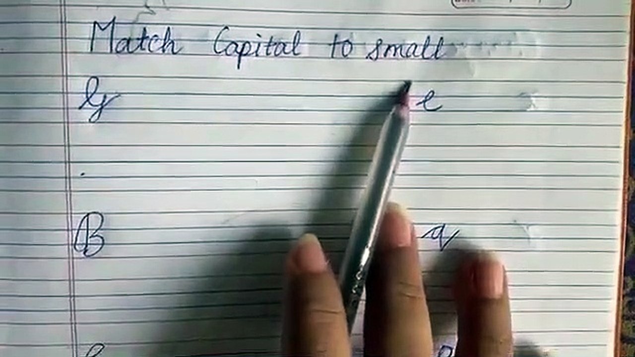 Match the capital to small alphabets | cursive writng | learn and write | cursive writing for nursery kids | preschool | cursive alphabet writing |
