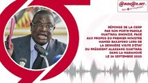 Audio: Réponse de la CDRP par son Porte-parole Ouattara Gnonzié, face aux propos du Premier ministre Hamed Bakayoko lors de la dernière visite d’état du président Alassane Ouattara dans la marahoué le 26 septembre 2020