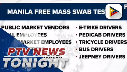 Manila LGU offers free swab test for workers