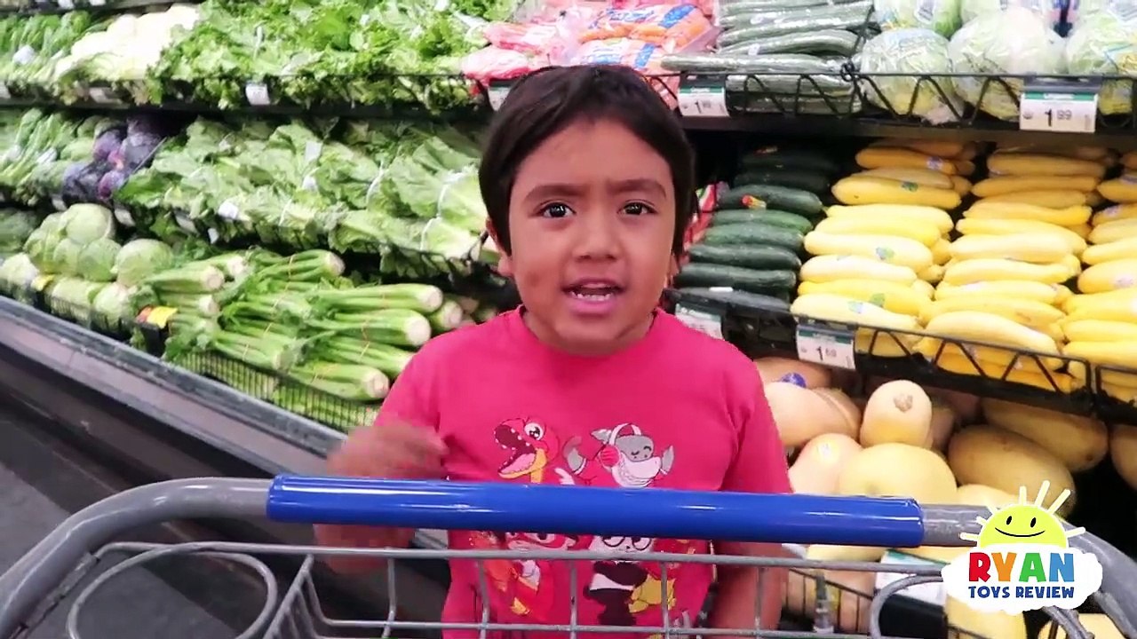 Ryan Kids Size Shopping Cart and Learn Healthy Food choices for Back to School!!!