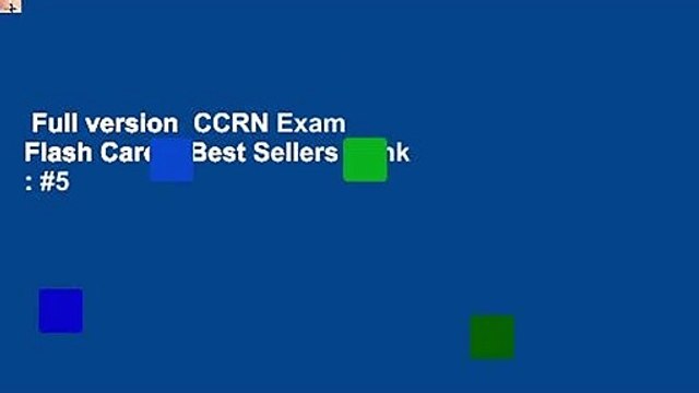 Full version CCRN Exam Flash Cards Best Sellers Rank : #5